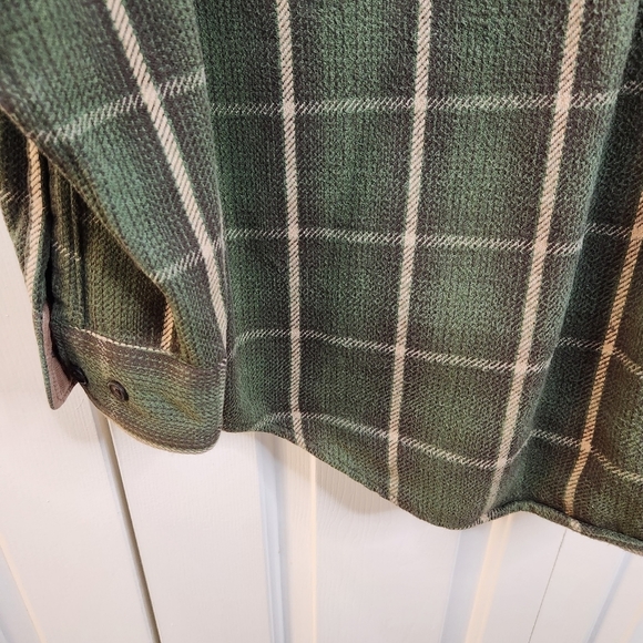 St John's Bay Vintage Green/Tan /Brown Plaid Shirt Men's XL Tall - Picture 10 of 12